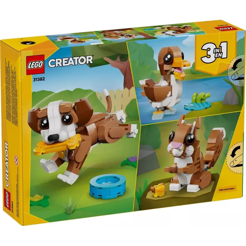 LEGO CREATOR 3 EN 1 31382 Animales adorables: Cachorro juguetón