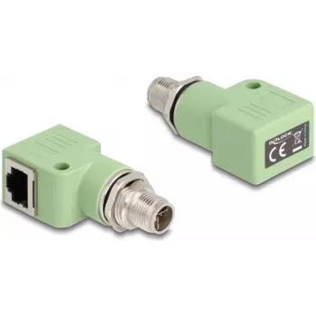 DeLOCK 60681 Conector M12 RJ45 verde M12 RJ45 baño de oro