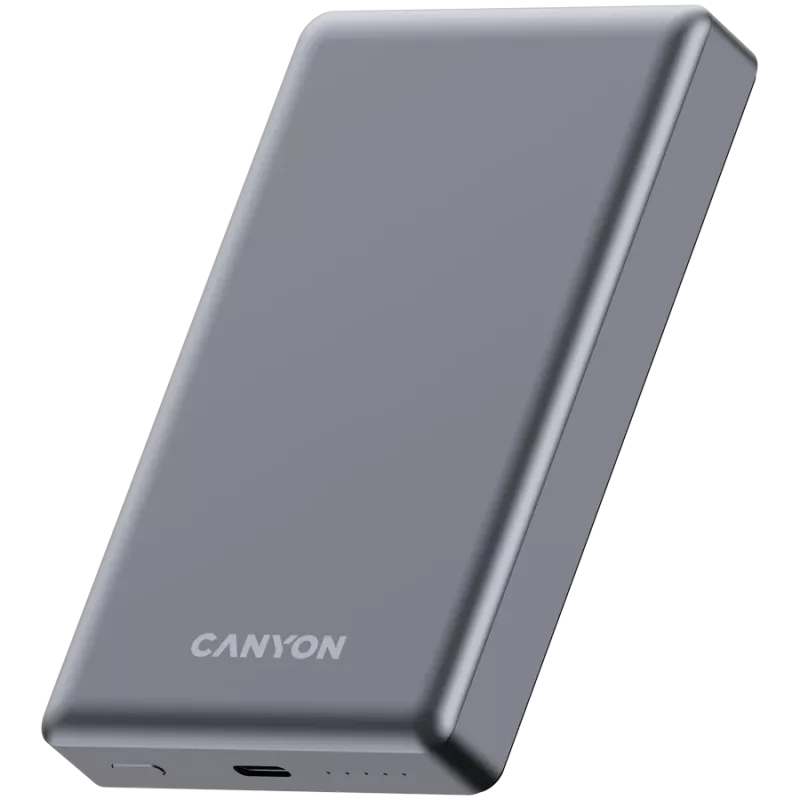Canyon OnCharge 510 - Batería externa - 10.000 mAh - entrada USB-C - salida USB-C PD 20W + Wireless Magnet