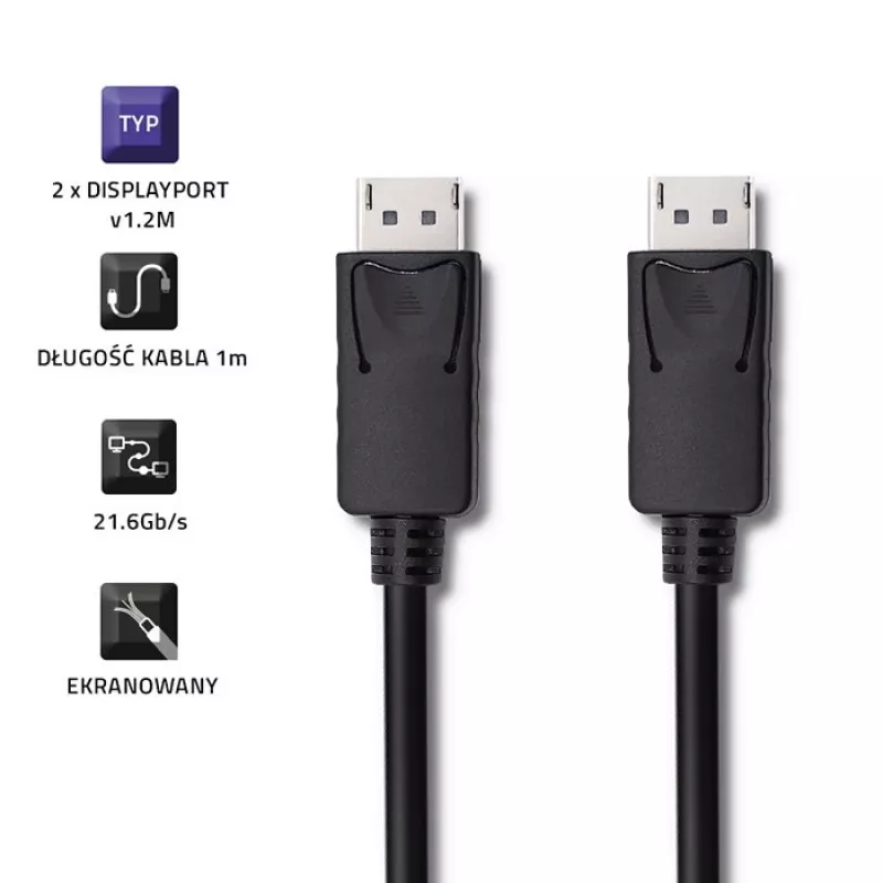 Cable DisplayPort Qoltec 50373 2 m negro