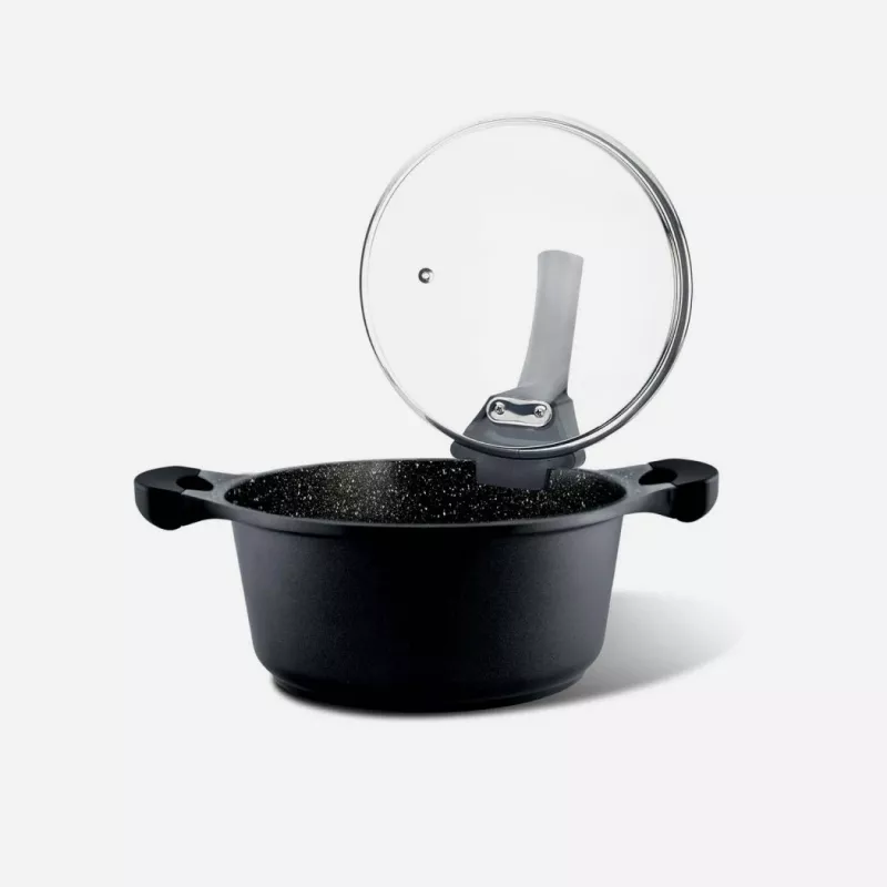 Cazo Pensofal Saxum 20 cm con tapa de cristal — cazo Pensofal Saxum 20cm