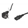 Cable de alimentación LANBERG CA-C13C-11CC-0050-BK – 5 m, conector hembra C13 a CEE7/7, C13 en ángulo