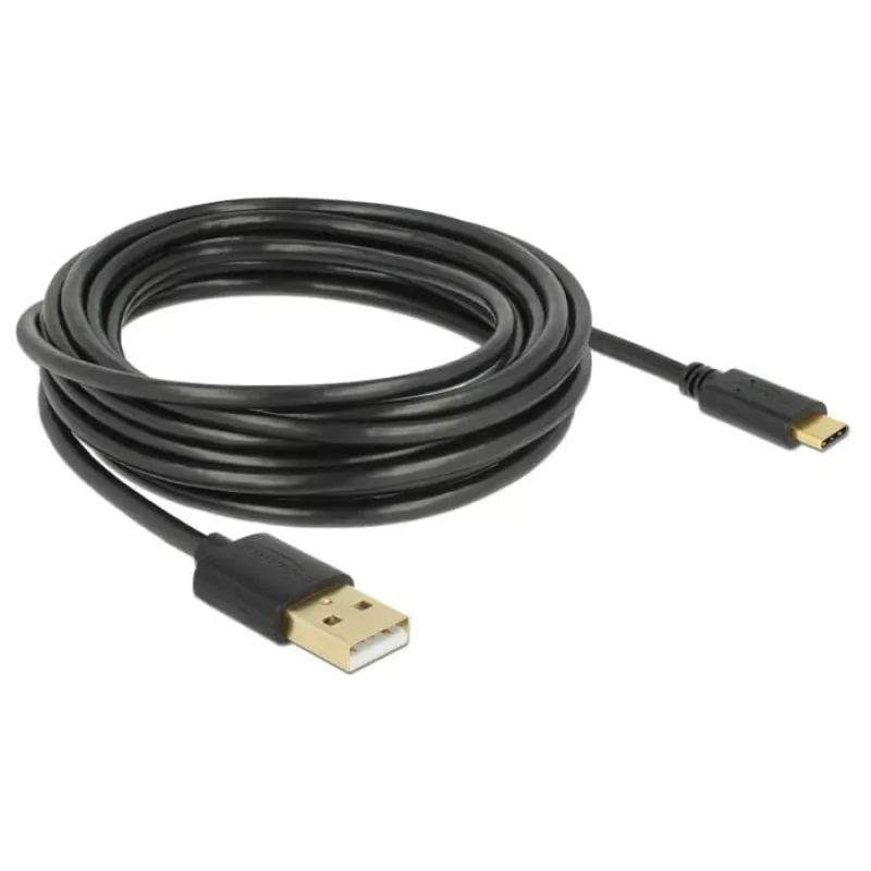 Cable USB DeLOCK 83669 USB 2.0 4 m USB A USB C negro
