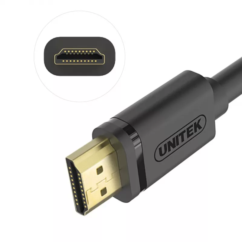 Cable HDMI UNITEK Y-C138M 2 m HDMI Type-A (estándar) negro