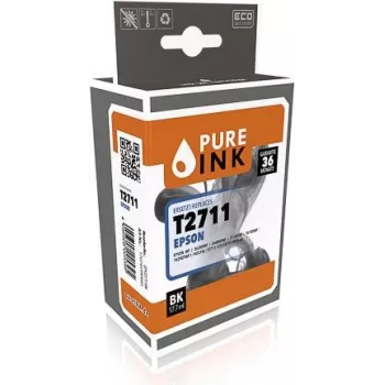 PURE INK EPST2711BK PI EPSON T2711 WF Tinta black HC reconstruida 1100 páginas chip 17.7 ml - Compatible - Negro