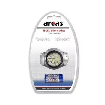 Linterna frontal Arcas 19 LED 4 funciones de luz