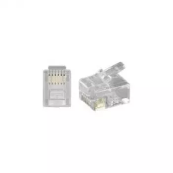 Goobay 58626 Conector de cables RJ-12 transparente (58626)