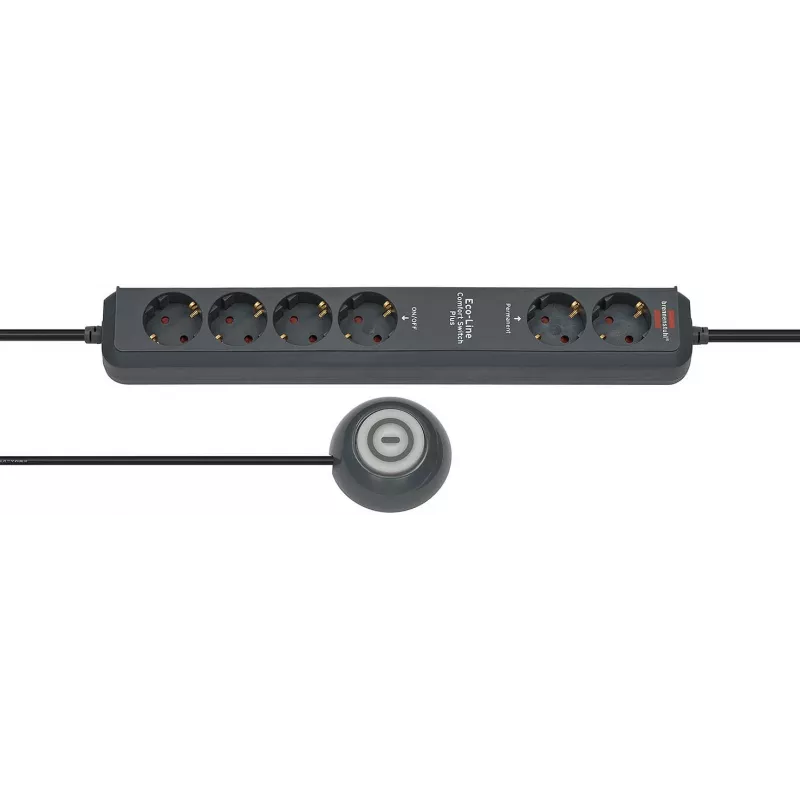 Regleta de alimentación Brennenstuhl Eco-Line Comfort Switch 2 m 6 tomas AC