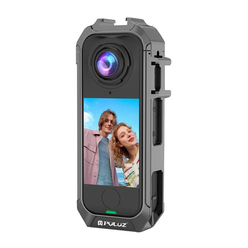Carcasa protectora metálica Puluz para Insta360 X4 Air (gris)