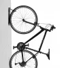 Soporte de bicicleta de pared MACLEAN MC-432, soporte vertical para bicicleta, ancho ajustable, carga máx. 30 kg, negro