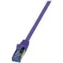 Logilink PrimeLine - Cable de red - RJ-45 (macho) a RJ-45 (macho) - 2 m - SFTP, PiMF - CAT 6a - libre de halógenos, moldeado, snagless - violeta (CQ305VS)