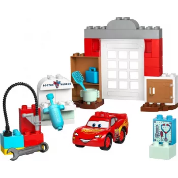 Juguete de construcción LEGO DUPLO 10456 Disney La visita de McQueen al taller de Doc — 35 piezas, para niños a partir de 2 años, bloques grandes