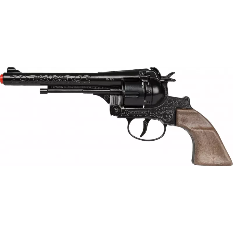 Revólver cowboy de metal Pulio Gonher — revólver de juguete de pistón de metal modelo 155122/6