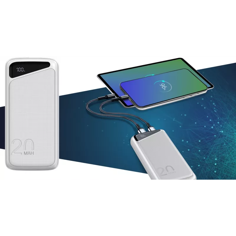 Batería externa portátil Navitel PWR20 MX BLANCO 20000 mAh