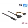 Adaptador DeLOCK M.2 Key M a U.2 SFF-8639 NVMe con cable de 50 cm