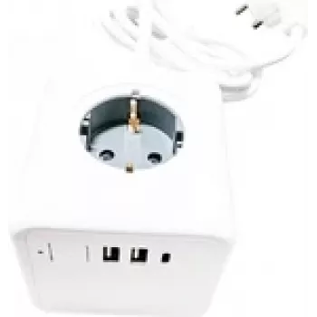 Regleta de enchufes Technaxx 5004 blanca con toma de tierra 1 ud. (5004)