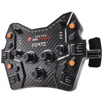 Button Box Asetek SimSports Forte GT — panel de control de carreras compacto con botones y diales configurables