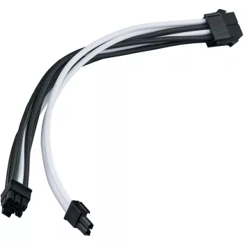 Cable de extensión de alimentación SILVERSTONE PP07E PCIe de 8 pines 30 cm (negro/blanco)