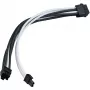Cable de extensión de alimentación SILVERSTONE PP07E PCIe de 8 pines 30 cm (negro/blanco)