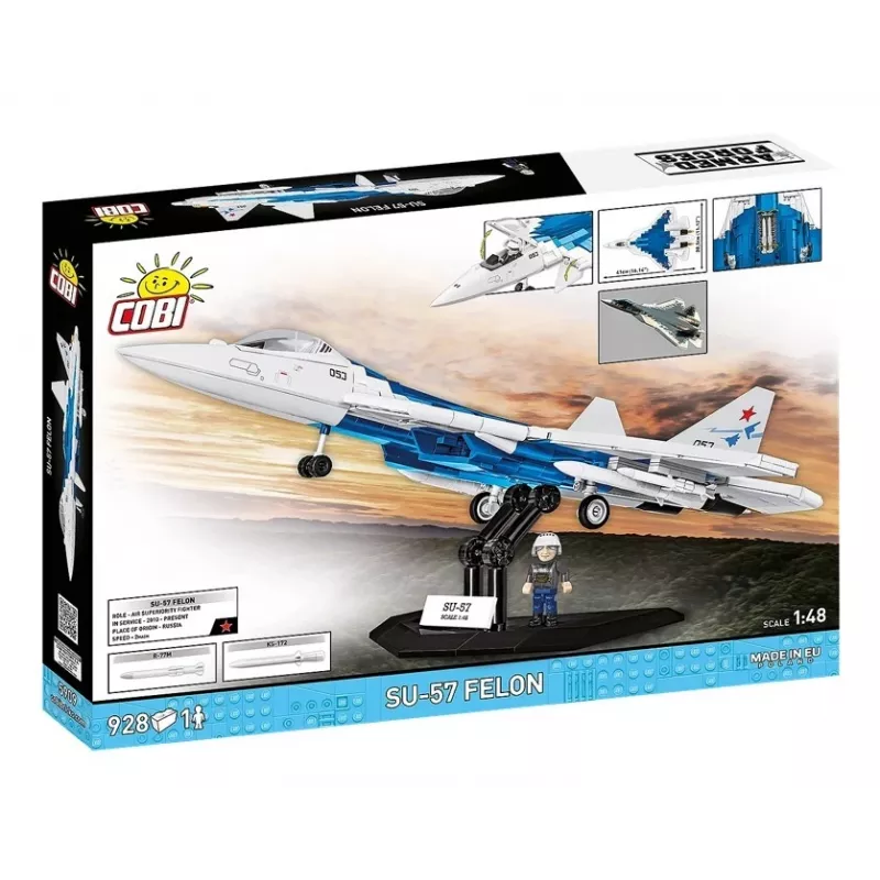 Set de construcción Cobi SU-57 Felon, 928 piezas – modelo Cobi COBl-5909