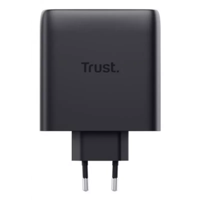 Cargador TRUST Maxo 100W 2 puertos USB-C GaN — 100 W, 2× USB-C, máx. 20 V, cable de 2 m, negro