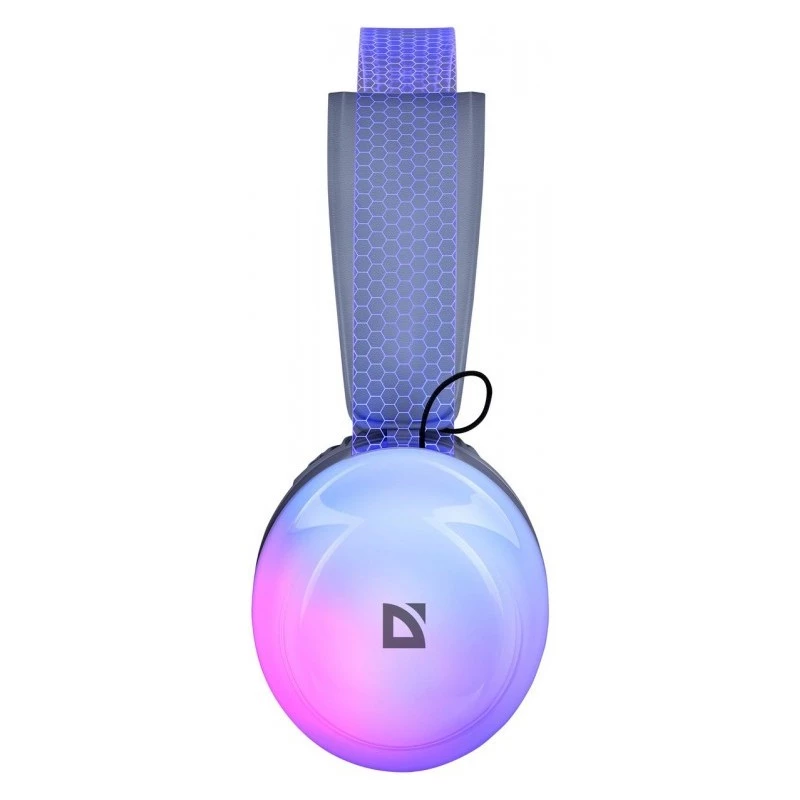 Defender FreeMotion B651 63651 auriculares inalámbricos supraaurales, Bluetooth 5.3, retroiluminación RGB, 20–20000 Hz, 105 dB, USB-C, AUX, blancos