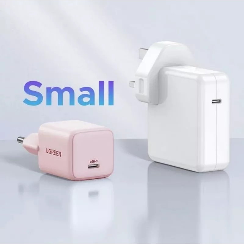 Fuente de alimentación UGREEN X512 20W USB-C carga rápida PD, rosa, entrada 100–240V, 1× USB-C