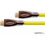 Cable de conexión PYTHON High-Speed-HDMI con Ethernet 4K2K / UHD - ACTIVO (chipset Redmere) - OFC - trenza de nailon amarillo - 30m - PYTHON Series