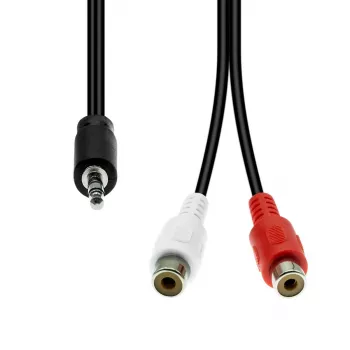 Cable de audio ProXtend XLR de 3 pines (macho) a 2× RCA (hembra) M32XRCAF-002, estéreo no balanceado, 0,2 m