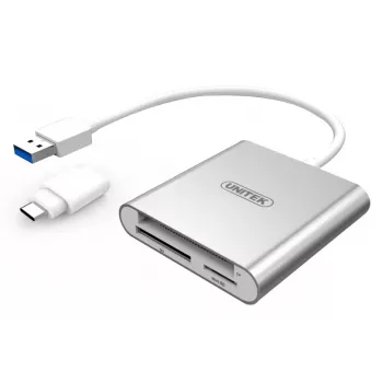 Unitek lector de tarjetas flash USB3.0 + USB Type-C, 9313D (Y-9313D)
