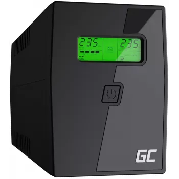 Green Cell UPS01LCD SAI sistema de alimentación ininterrumpida Line-Interactive 0,6 kVA 360 W 2 tomas