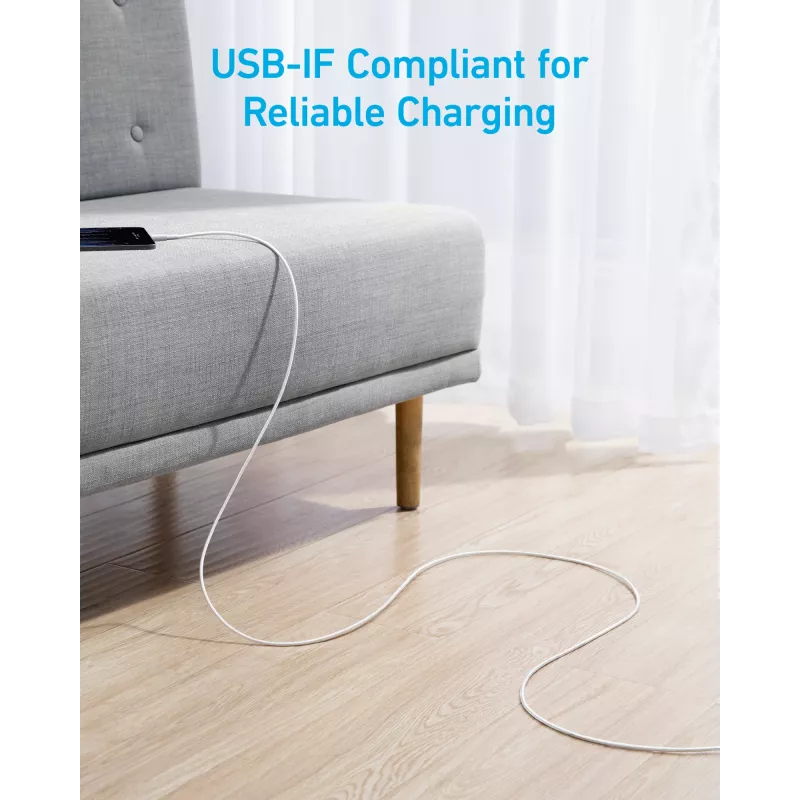 Cable USB Anker 322 1,8 m USB A USB C Blanco