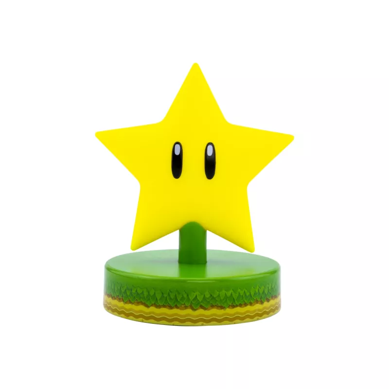 Lámpara de mesa Paladone Super Mario Super Star Icon Light — luz de noche LED decorativa