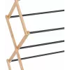 Tendedero PROMIS ANCONA, tendedero plegable de acero con acabado madera, 10 m de superficie de secado, 1000 mm de altura