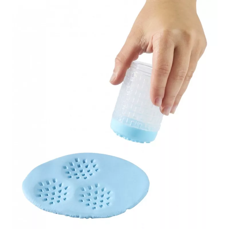 Plastilina Wonder Factory Never Dry Dough, azul claro, naranja