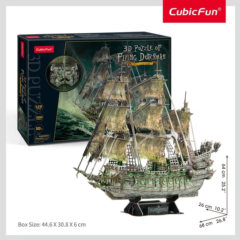 Cubic Fun Puzle 3D LED El Holandés Errante, 360 piezas (306-L527H)