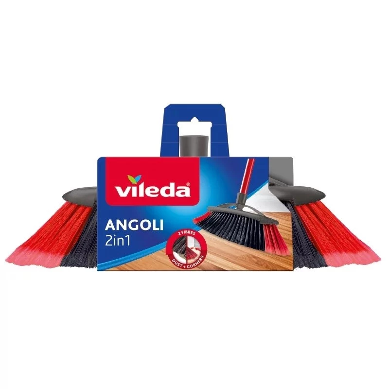 Escoba de interior Vileda cerdas duras, mango de tecnopolímero, negra, modelo 128762