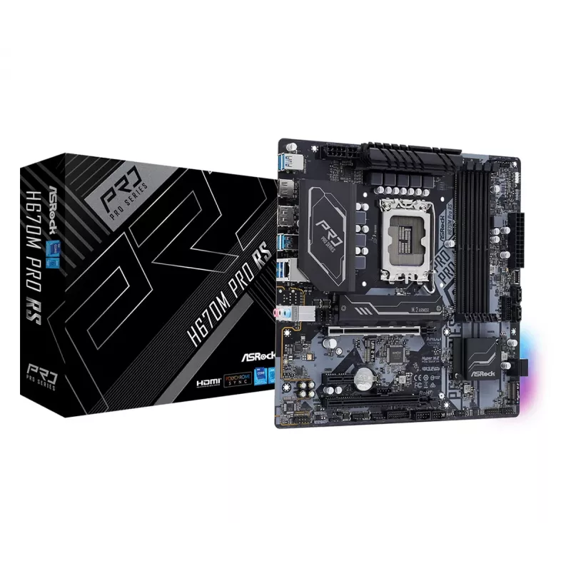 Placa base ASRock H670M Pro RS Intel H670 LGA 1700 micro ATX