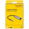 DeLOCK 81570 Adaptador de cable USB Type-C RJ-45 0,15 m antracita