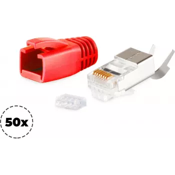 Conector macho RJ-45 rojo ShiverPeaks 72067-50R