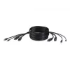 Cable combo KVM seguro Belkin - cable de teclado / vídeo / ratón / audio - USB, conector mini, DisplayPort (M) a conector jack mini estéreo, USB Type-