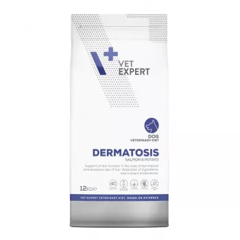VET EXPERT Veterinary Diet Dermatosis Dog Salmon & Potato - pienso para perros - 12 kg