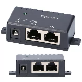 Inyector PoE Gigabit Extralink 1 puerto, 1x 1000Mb/s RJ45, Cube