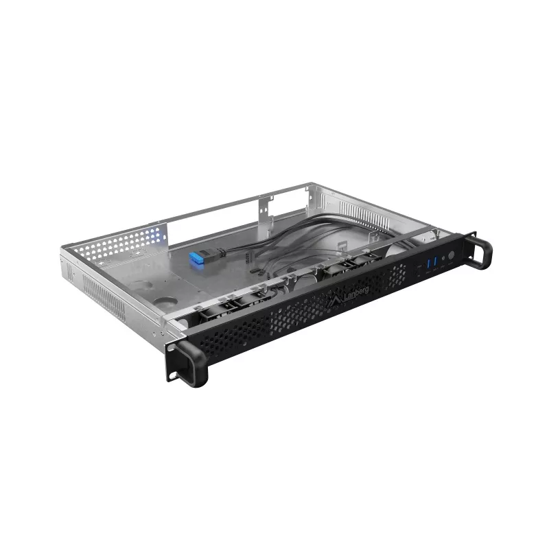 Carcasa rack Lanberg SC01-3001-10B 1U negra 4 ventiladores