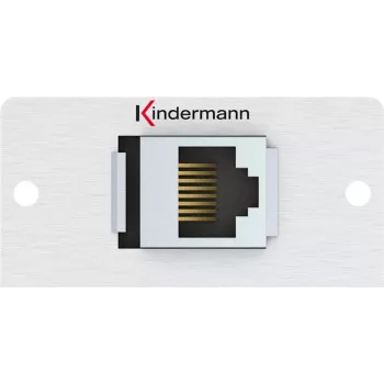 Kindermann Konnect 50 alu - faceplate modular snap-in - RJ-45 (7444000827)