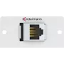 Kindermann Konnect 50 alu - faceplate modular snap-in - RJ-45 (7444000827)