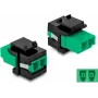 Módulo Keystone DELOCK 87074 conector LC plano verde/negro 16,5×29,2×21,9 mm