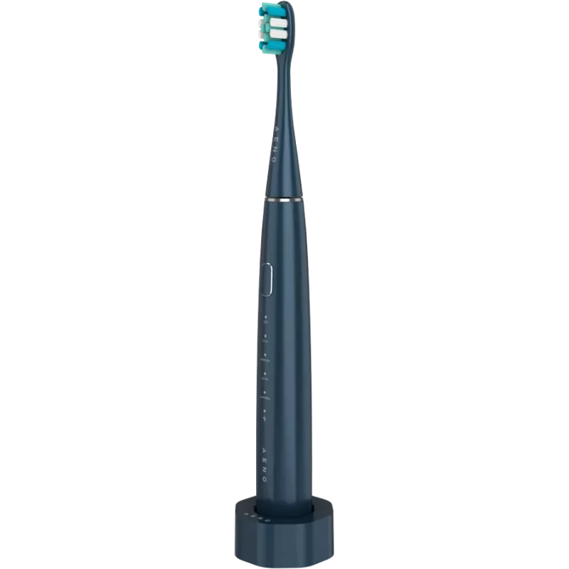 Cepillo de dientes eléctrico, Azul marino, 3 cabezales de cepillo, 1400mAh, función: suave, limpieza, masaje, blanco, frotado