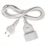 Brennenstuhl H03VVH2-F 2x0,75 - Alargador de alimentación - Euroconector macho - IEC 60906-1 hembra - 3,0 m - blanco (1161660)