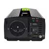 Convertidor de tensión Green Cell PowerInverter LCD 12 V 500W/1000W inversor de coche con pantalla – inversor/adaptador con onda sinusoidal pura coche negro